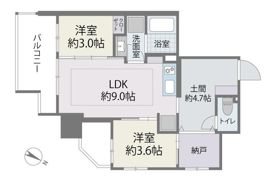 デュオフラッツ西新EASTの間取り画像