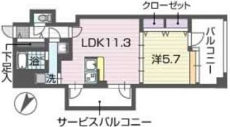 グルービー渡辺通の間取り画像