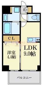 リシェ薬院の間取り画像