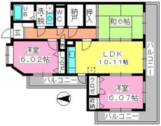 シャルマン室見の間取り画像