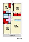 プレミアム西長住の間取り画像