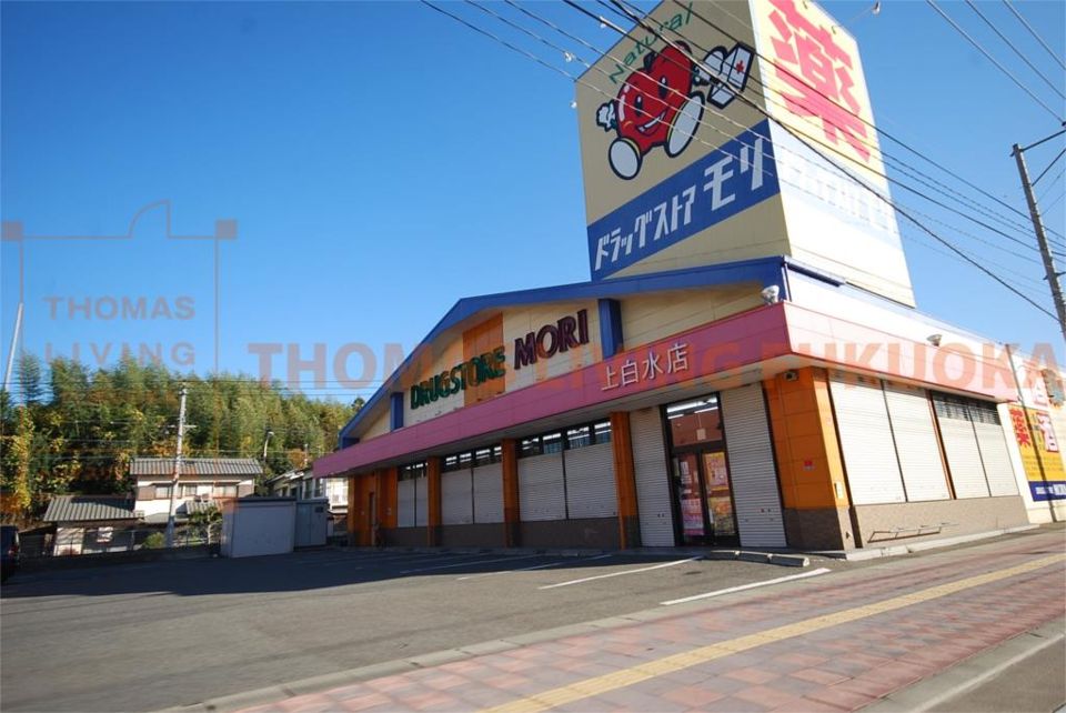 近くのドラッグストアモリ 大池店まで382m（徒歩5分）