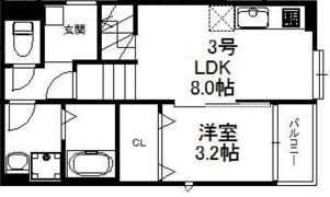 クレア多の津の間取り画像