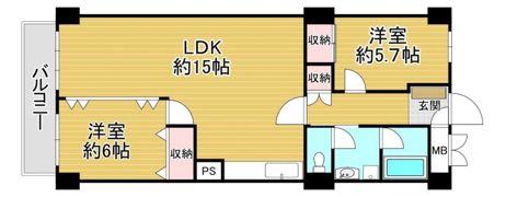 日商岩井今泉マンションの間取り画像