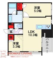 ブラントン薬院の間取り画像