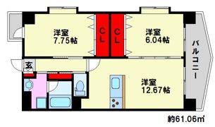 平尾さらさの間取り画像