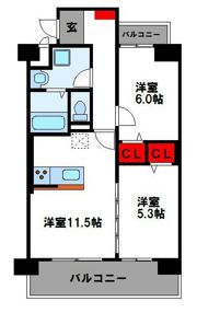ピュアコットン矢部与の間取り画像