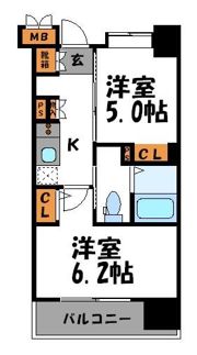 エステムプラザ天神サウスイーストの間取り画像