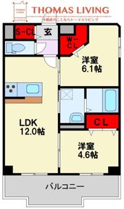Pisces東比恵の間取り画像