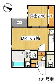 Grandtic SK 西新の間取り画像