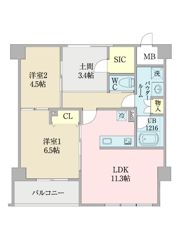 グランレジデンス大橋の間取り画像