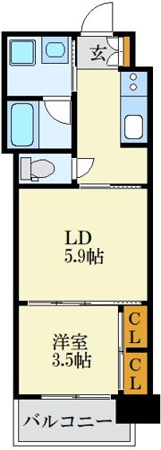 RJRプレシア百年橋の間取り画像