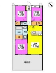 モデスティ筥松の間取り画像