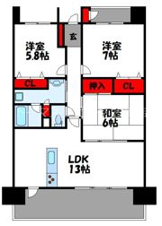 パークサンリヤン新宮中央駅前の間取り画像