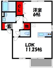 リビングタウンYOUTH F棟の間取り画像