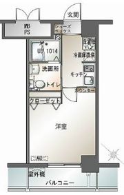 エンクレスト渡辺通の間取り画像
