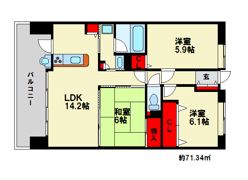 アンピール南福岡駅の間取り画像