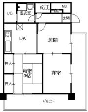 ロワールマンション大濠の間取り画像