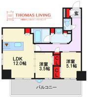 ブラントン薬院の間取り画像