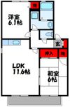 ハイカムールリシェス A棟の間取り画像