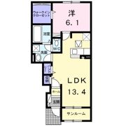 ヴィラ・坂本Aの間取り画像