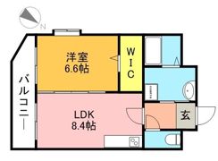 クレストf室見の間取り画像