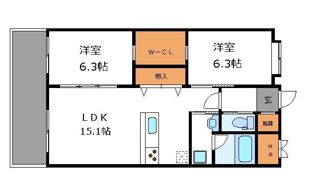 アントレ平尾参道の間取り画像