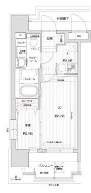 グランフォーレプライム箱崎の間取り画像