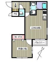 エスコーポ西新の間取り画像