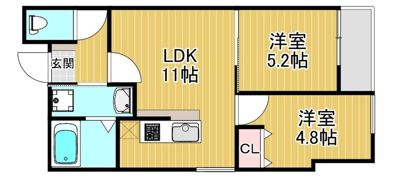 フェリスタ香椎参道の間取り画像
