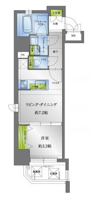 アクタス天神アネックスIIIの間取り画像