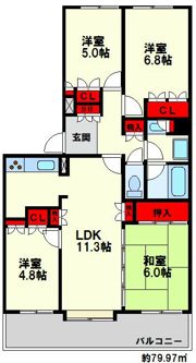 パーク・ノヴァ春日中央の間取り画像