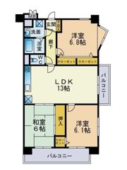 ベルメゾン平尾山荘通りの間取り画像