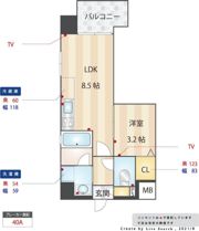 ヴィラージュ天神の間取り画像