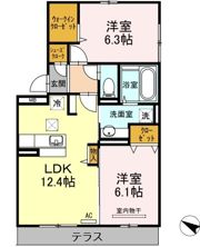 D-room空港西の間取り画像