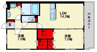 エスポワール・ソワの間取り画像