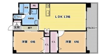 アンピールメゾン大橋の間取り画像