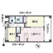 グランパーク天神の間取り画像