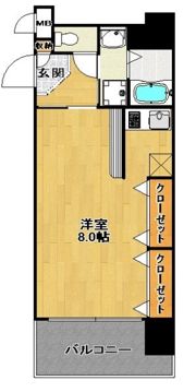 ラフィネス薬院イーストタワーの間取り画像