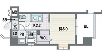 レジディア警固の間取り画像