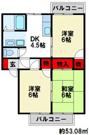 メゾンクローバー A棟の間取り画像