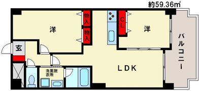 クレールライフ高宮の間取り画像