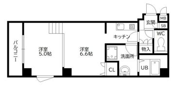 SPAZIO大橋の間取り画像