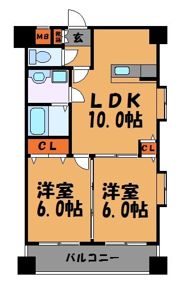 リバティ天神南の間取り画像