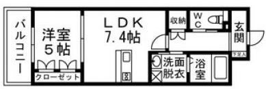 サンロージュ姪浜の間取り画像