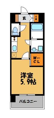 コモテリア渡辺通の間取り画像