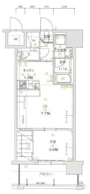ALFACIO De Clave（アルファシオディクレイヴ）の間取り画像