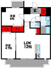MODERN PALAZZO博多デュオグランデEASTの間取り画像