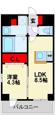 フロッソダリア博多駅前の間取り画像