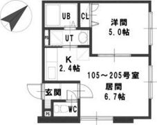ルミエール本郷通8の間取り画像